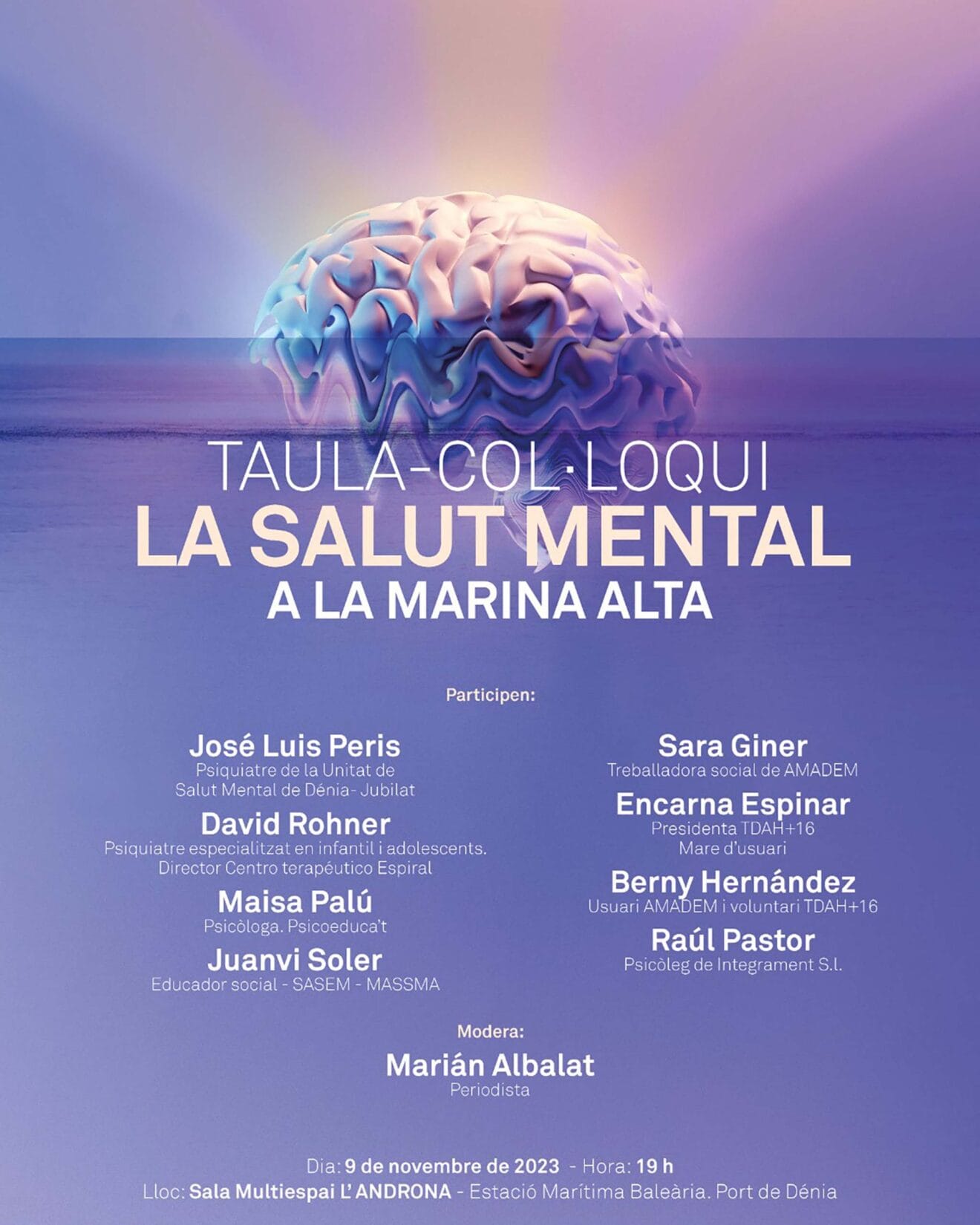 Coloquio sobre la salud mental en la Marina Alta