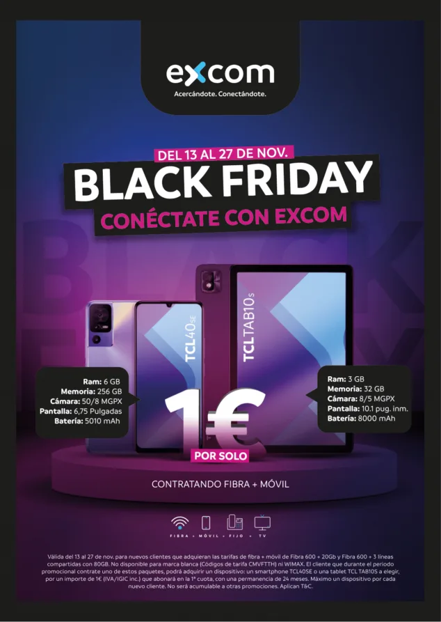 Este Black Friday llévate un móvil o tablet por solo 1€ 1 Imagen: Consigue un móvil o tablet por solo 1€