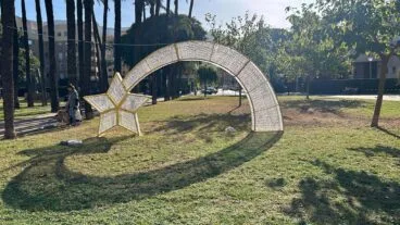 Decoración en la plaza Jaume I