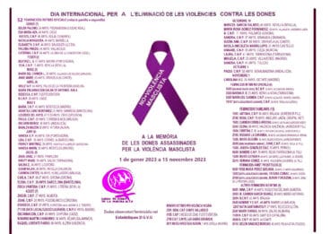 esquela de feminicidis 25n 2023