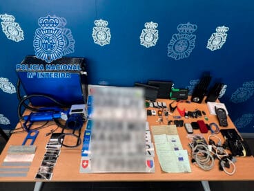 Material intervenido en Dénia