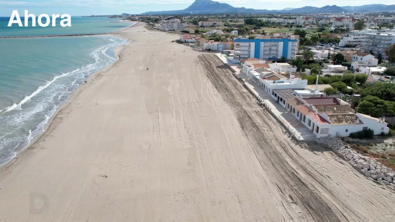 Estado actual del primer tramo de Les Deveses en Dénia