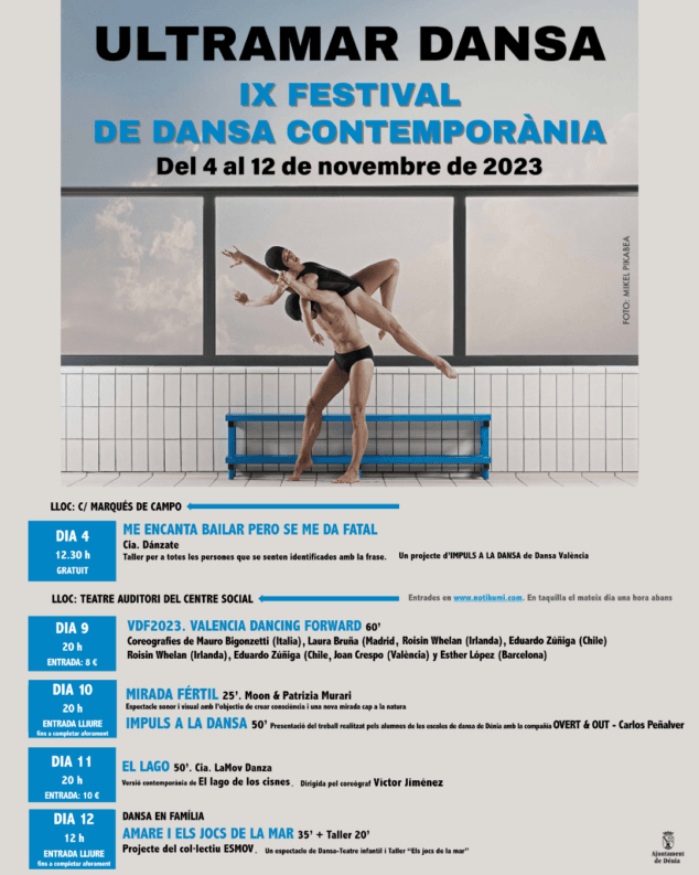 Dénia acoge el festival de danza contemporánea, 'Ultramar Dansa' 2 Imagen: Programación del Festival de Danza Dénia - copia