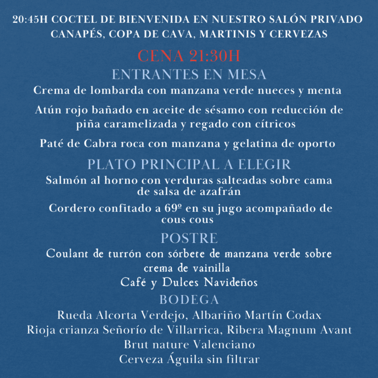 Un menú de Nochevieja perfecto para despedir este 2023