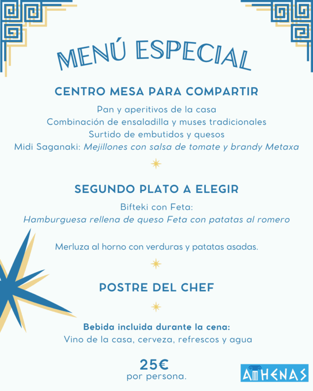 disfruta de la nabidad con el menu de athenas