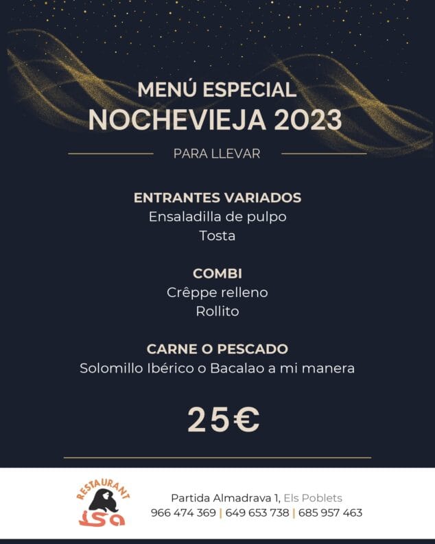 Imagen: Menú de Navidad de Restaurante Isa