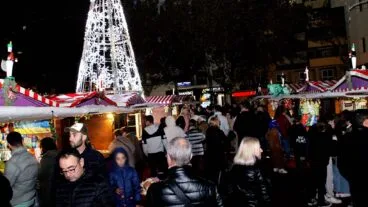 Mercat de Nadal de Dénia por la noche