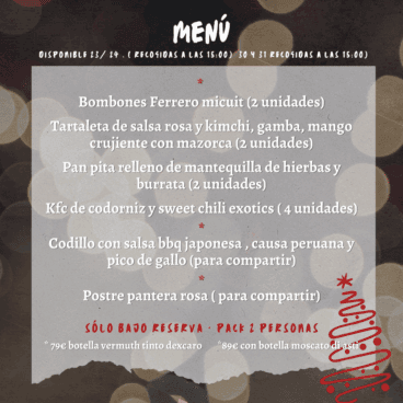 Un menú completo para disfrutar estas Navidades en Dexcaro