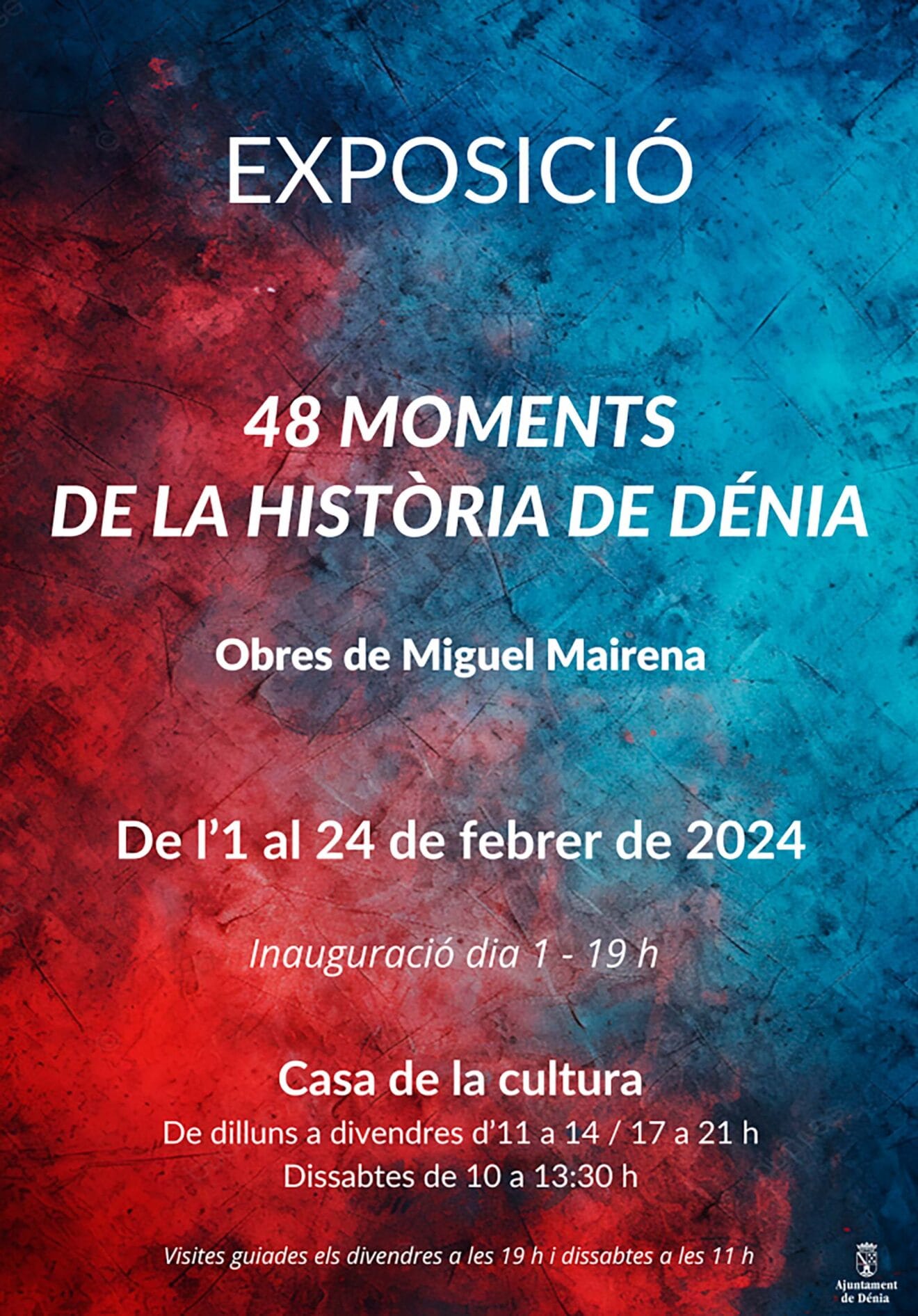 Cartel de la exposición 48 momentos de la historia de Dénia
