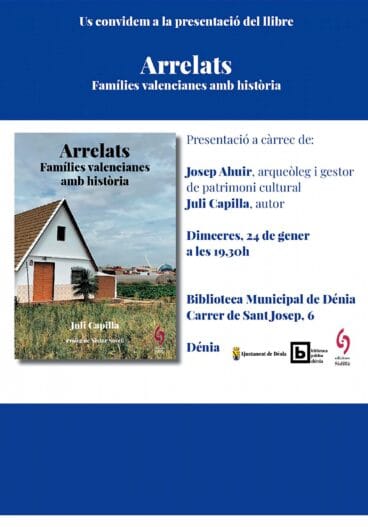 Cartel de la presentación de Arrelats en Dénia