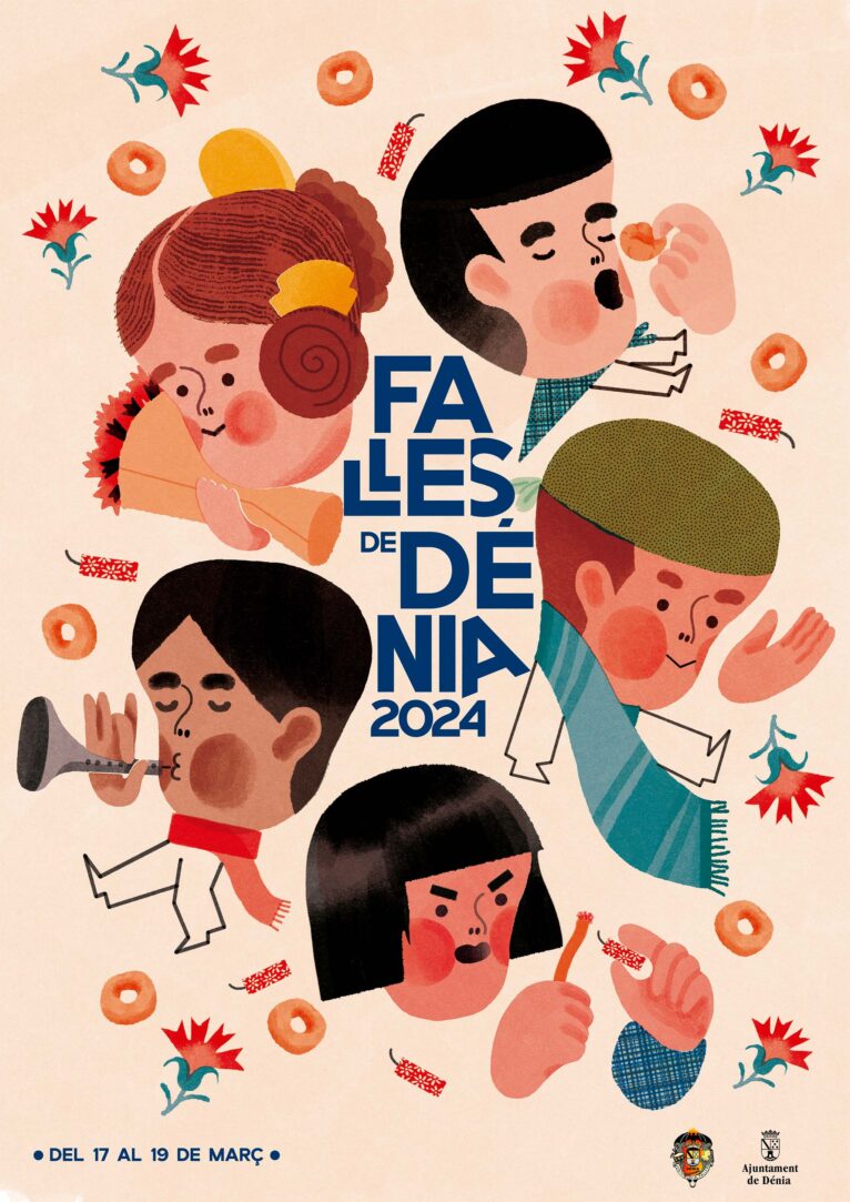 Poster of the Fallas of Dénia 2024