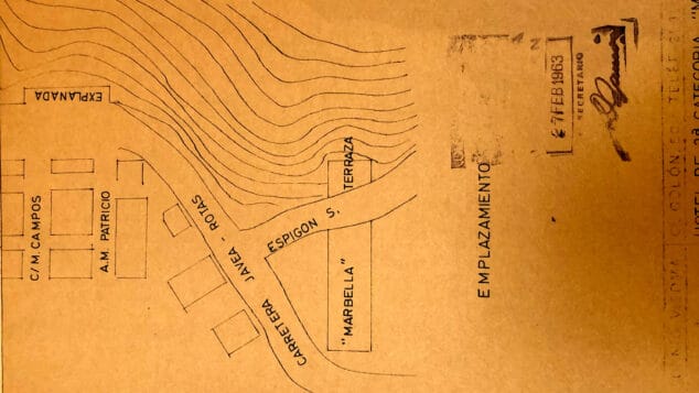 Imagen: Plano de situación del Hotel Mar-Bella