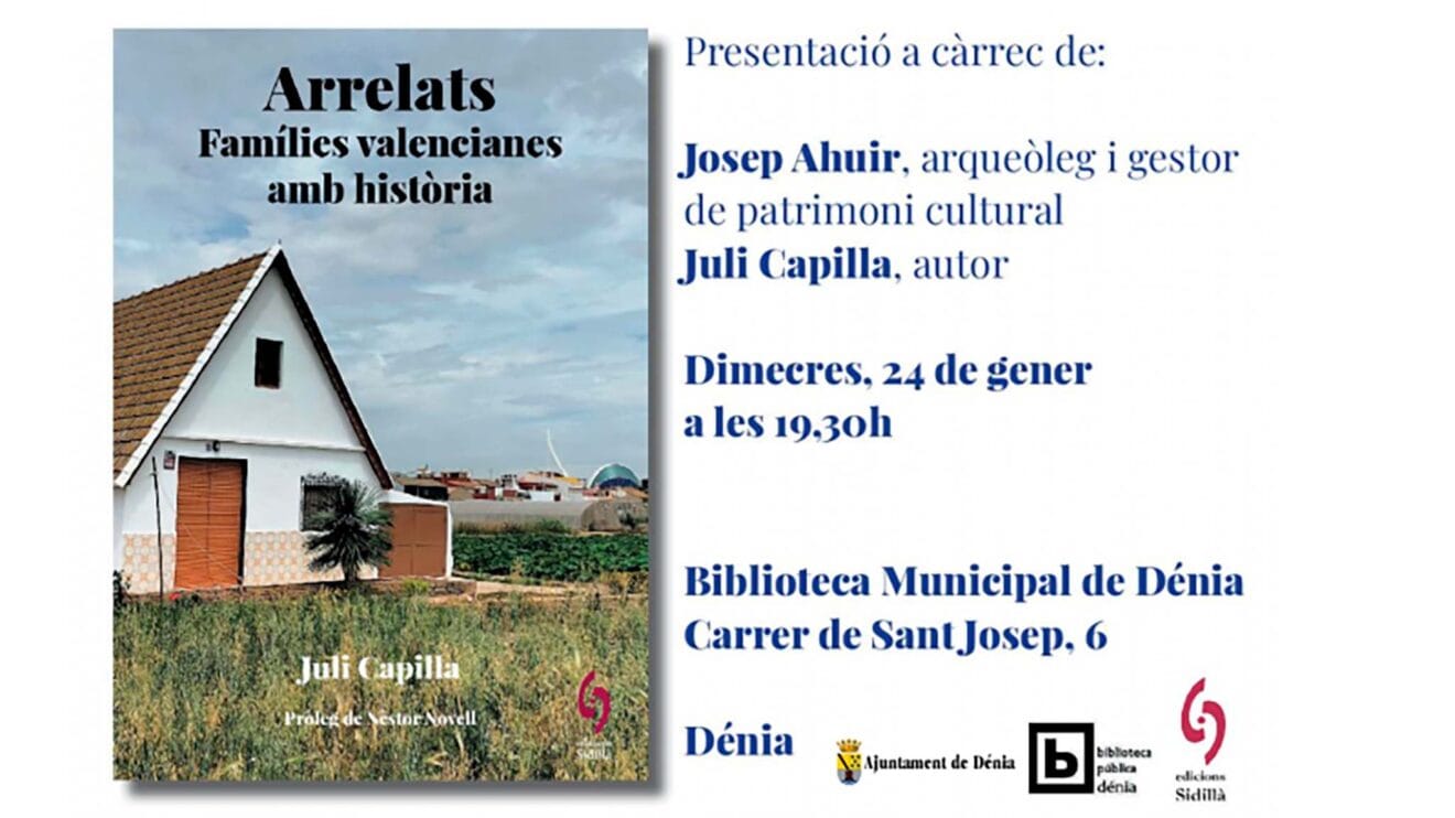 Portada de la presentación de Arrelats en Dénia