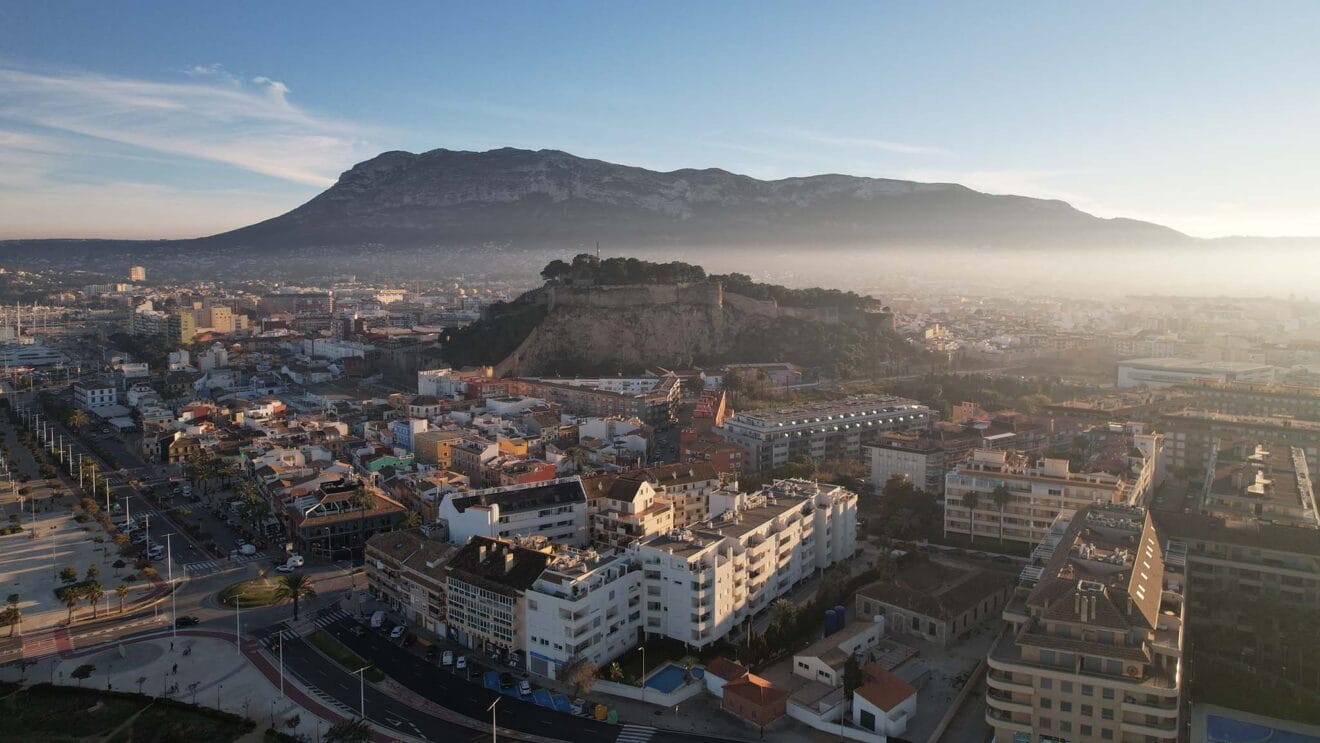 Vista aérea del Castillo de Dénia
