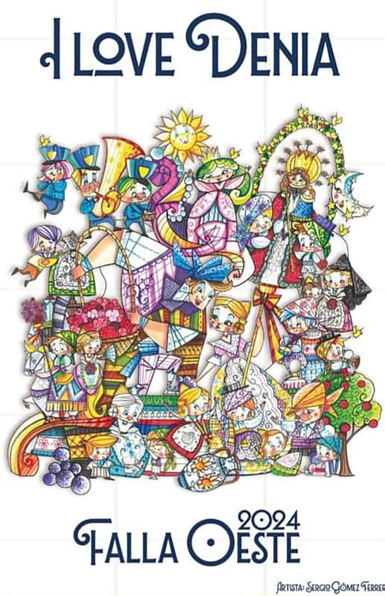 Boceto falla infantil Oeste 2024