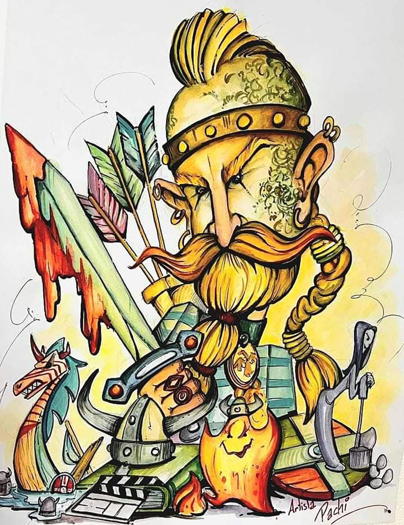 Boceto falla Les Roques 2024