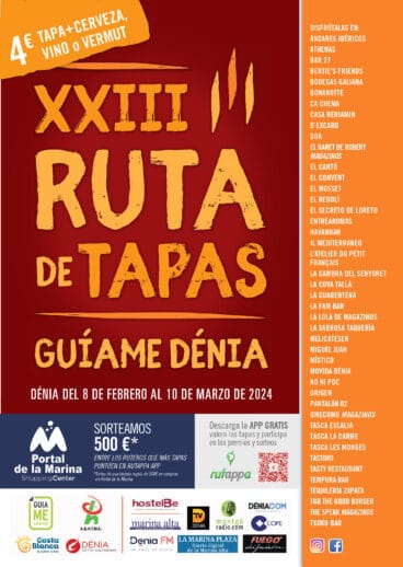 Cartel de la 23 º Edición de la Ruta de la Tapa de Dénia