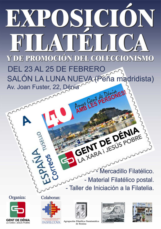 Imagen: Cartel de la Exposición Filatélica de Dénia