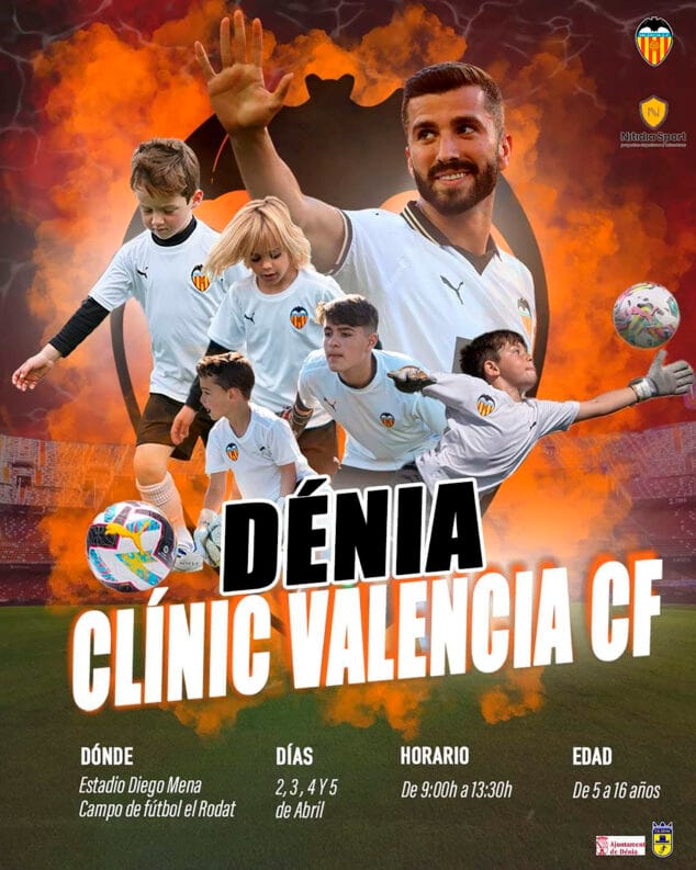 Imagen: Cartel del Campus Clínic València CF-Dénia 2024
