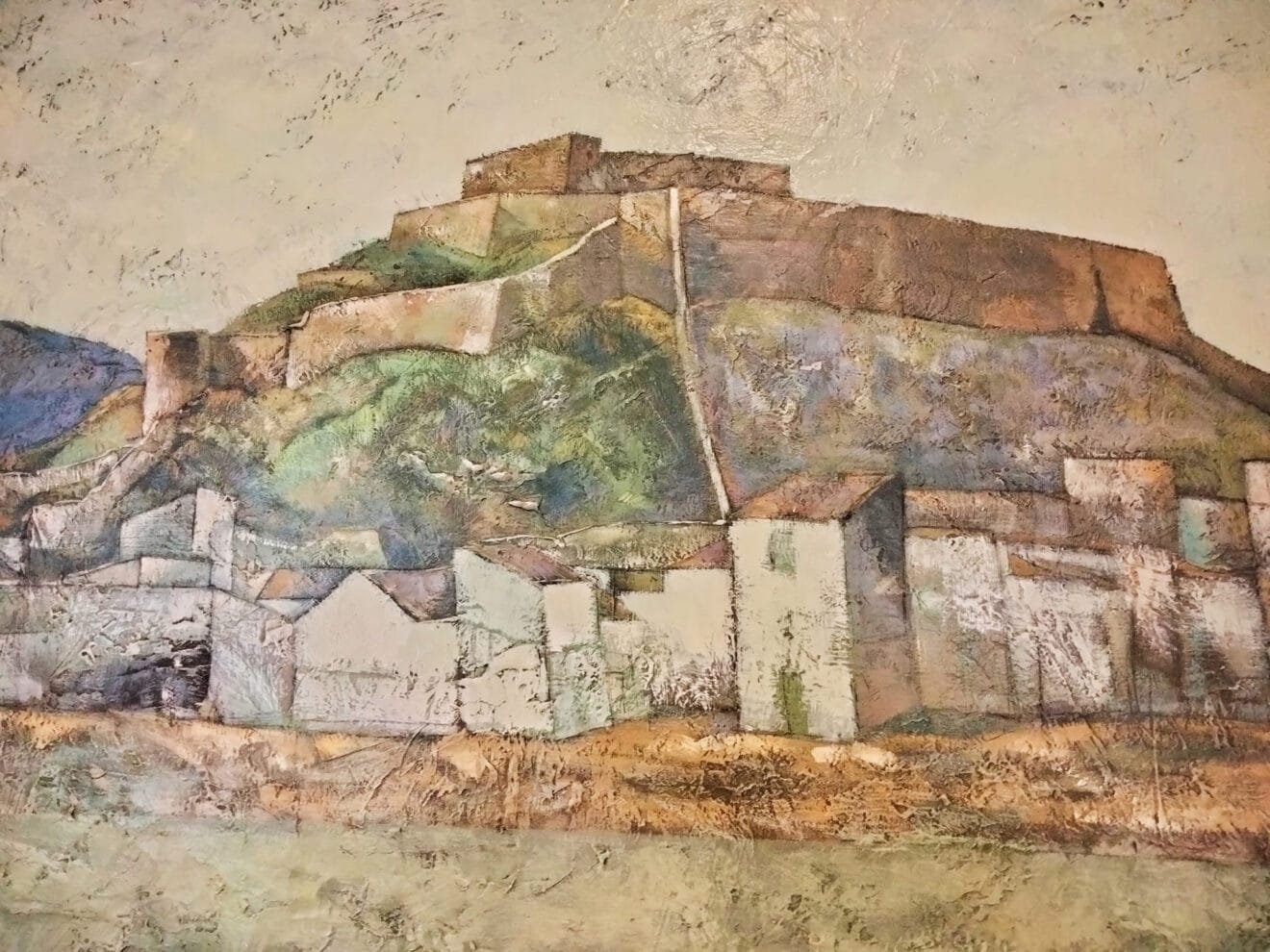 Castillo de Dénia pintado por Antonio Mahiques Lattur