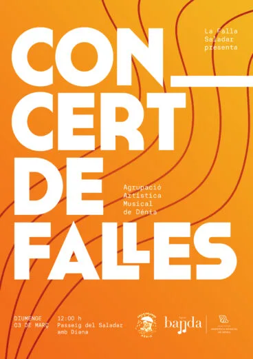 Cartel del Concierto de Fallas de Dénia