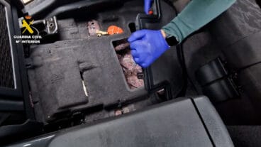 hueco donde escondia la cocaina el detenido en denia