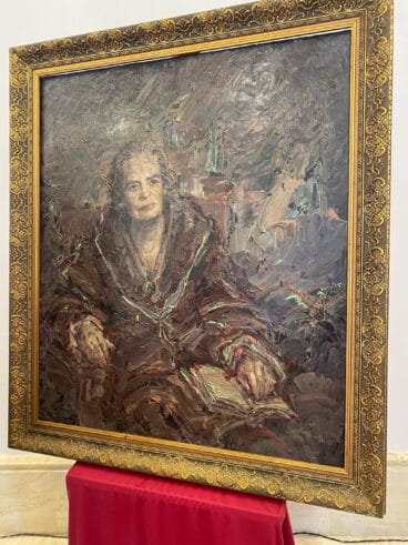 Muestra de un cuadro de Pastor de Velasco en homenaje a Maria Ibars