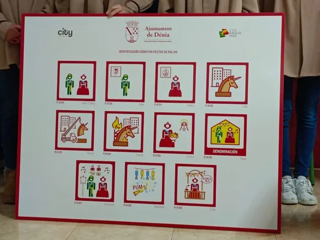 «Es tiempo de que las fallas hagan suya la diversidad»: así son los pictogramas que acompañarán las Fallas de Dénia 2 Imagen: Pictogramas de las Fallas de Dénia