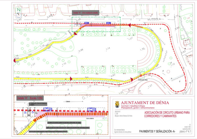 Image: Map of the Bassetes runners' track