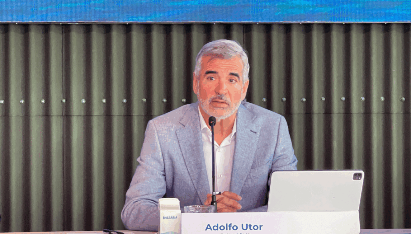 Adolf Utor, Presidente de Baleària en la presentación de su informe de sostenibilidad 2023