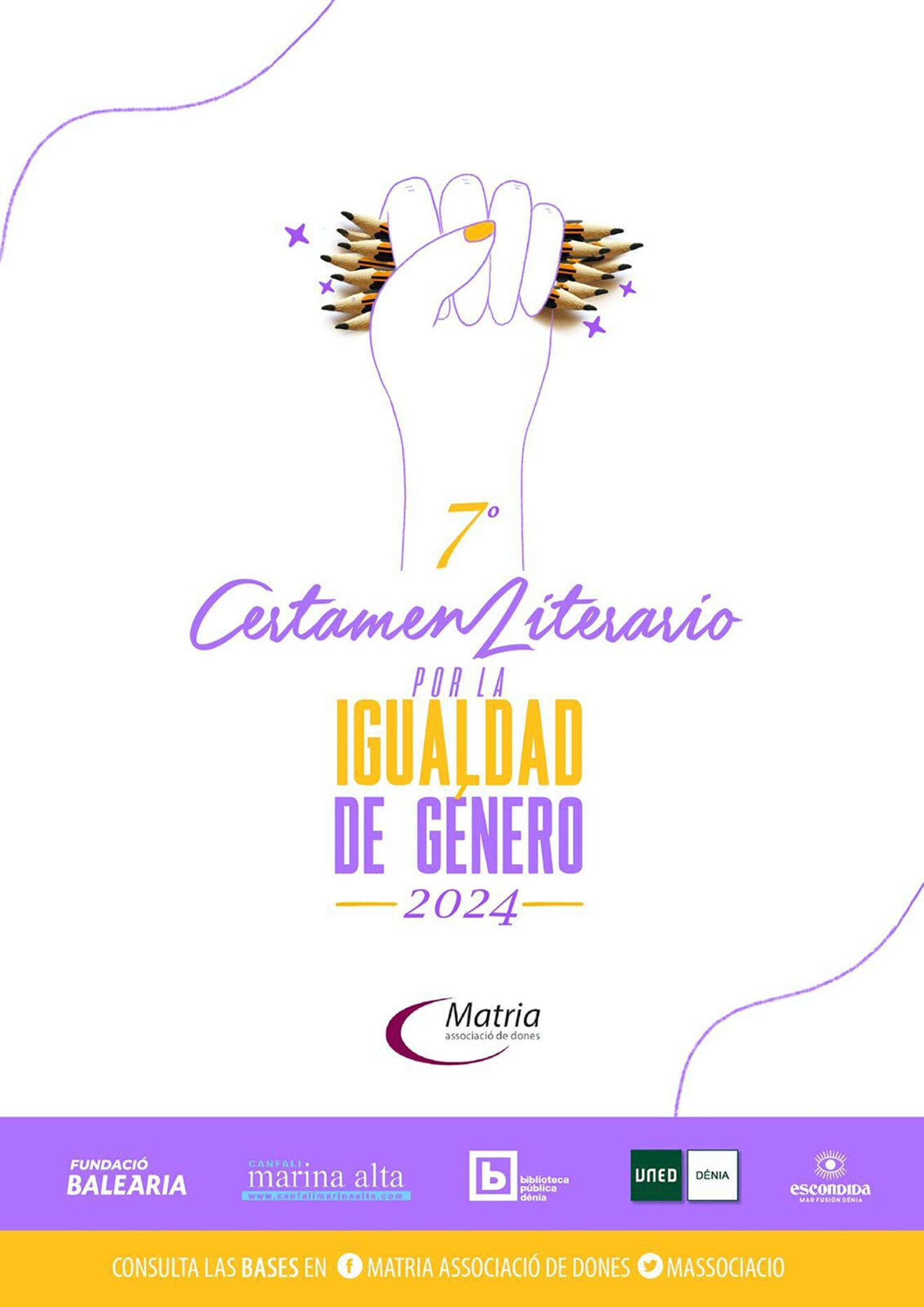 Cartel del concurso literario de Matria