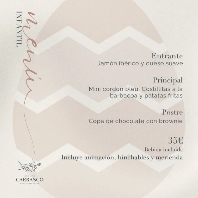 Degusta un menú especial y elegante que han preparado Salones Carrasco y Vida Fina para disfrutar estos días festivos 6 degusta sabrosos platos el dia 31 de marzo
