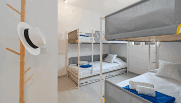 Este dormitorio es ideal para los más pequeños o grupos de amigos