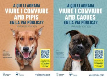 Kevin y Lala, protagonistas de la campaña de limpieza de Dénia