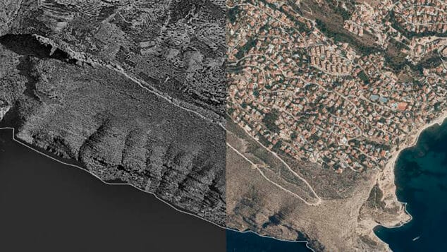 la serra de toix de calp en 1956 y en 2023