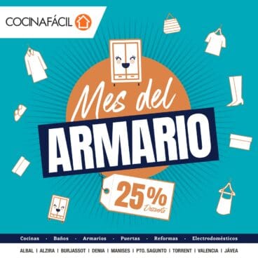 Promoción de marzo de un 25% de descuento en los armarios de Cocina Fácil