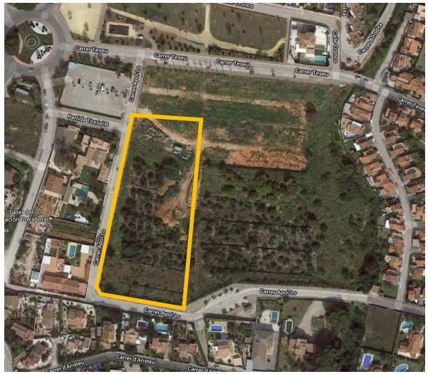 Imagen: Terreno donde se ubicará la segunda residencia de mayores de Dénia