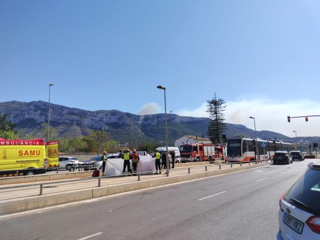 Bild: Unfall in der Straßenbahn von Dénia