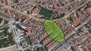 ambito de actuacion de la reurbanizacion del carrer sagunt de denia