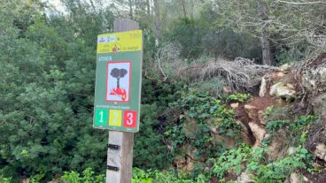 Cartel de riesgos de incendio