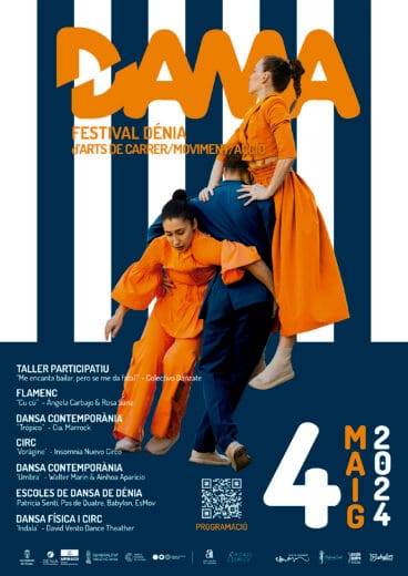 Cartel del segundo el DAMA Festival Dénia d’arts de carrer-moviment-acció 2024