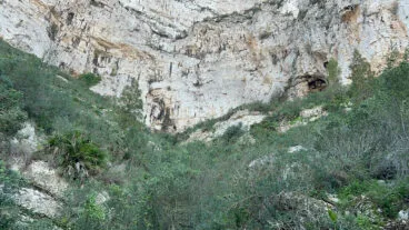 La montaña vista desde la ruta
