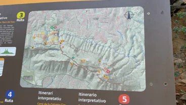 Mapa con las diferentes rutas
