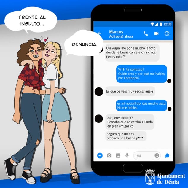 Dénia lanza una campaña contra la discriminación y el odio digital con motivo del Día Internacional contra la LGTBIfobia 2 Imagen: Campaña digital