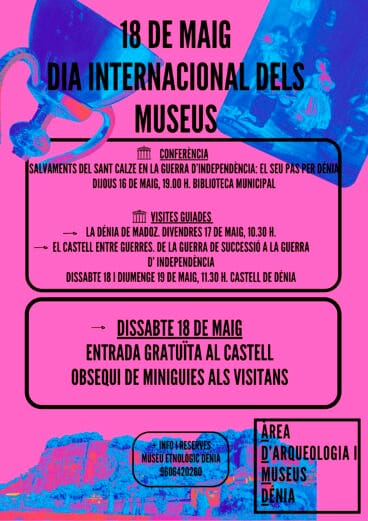 Cartel de actividades por el Día Internacional de los Museos en Dénia