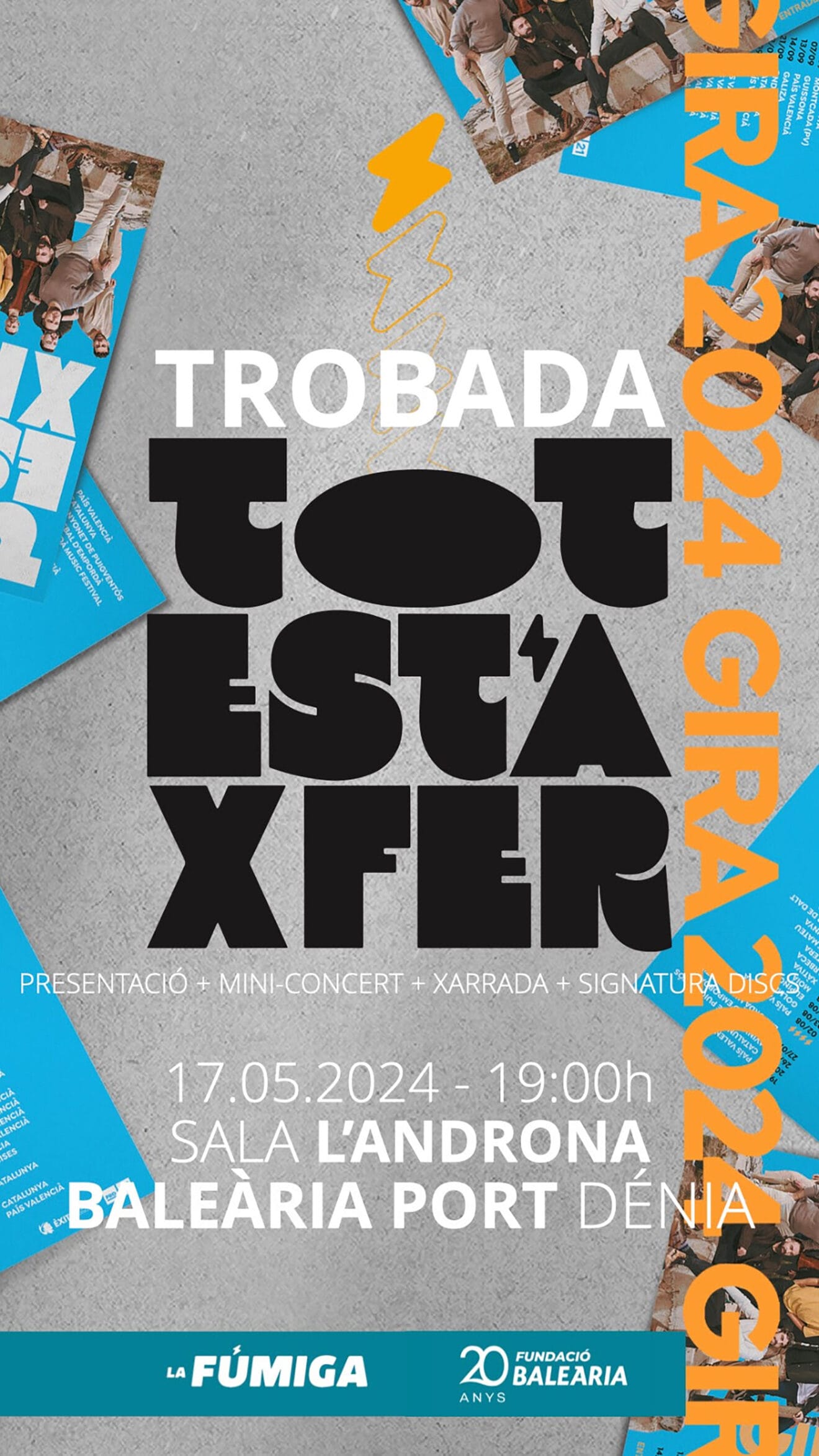 Cartel del concierto de La Fúmiga en Dénia