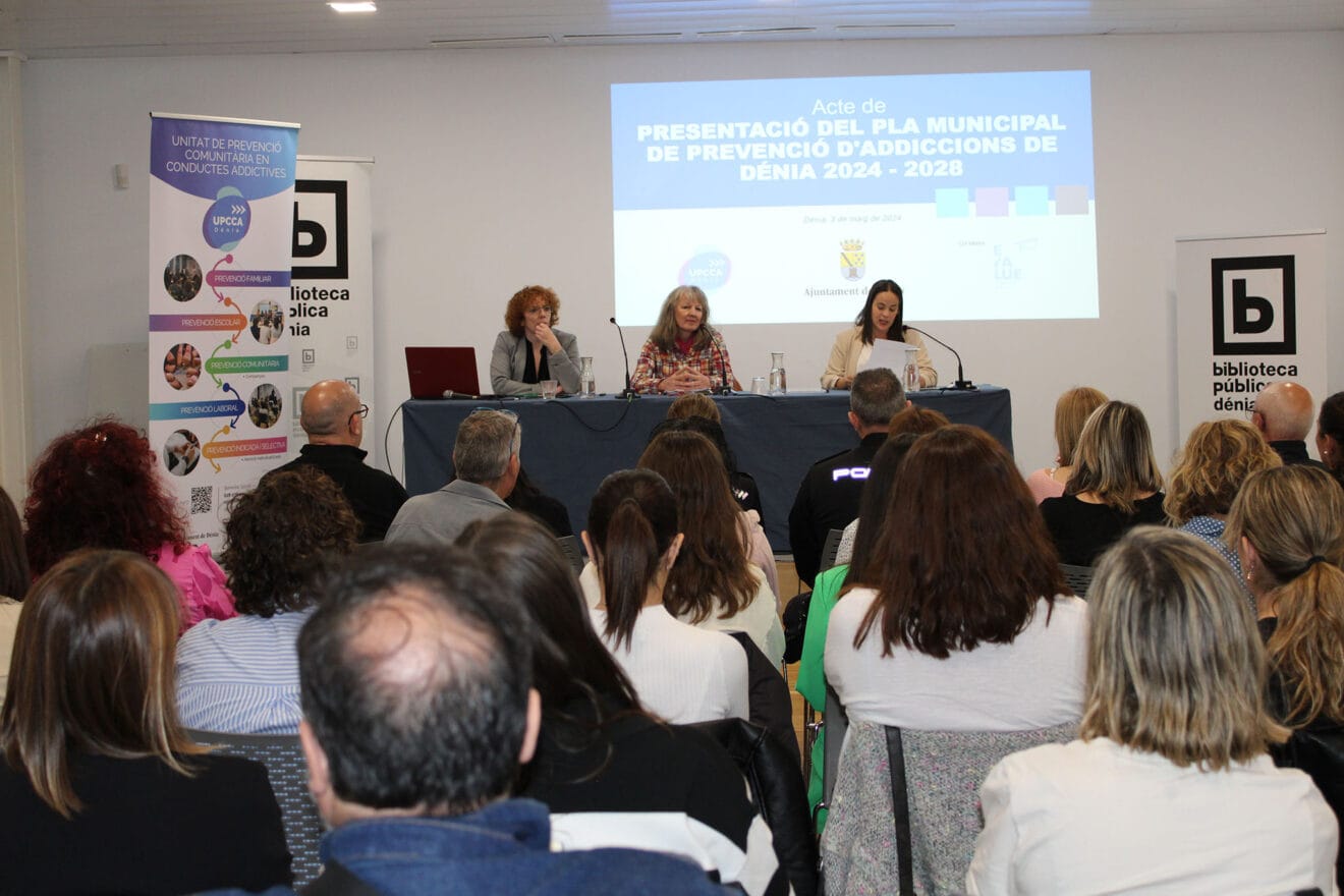 Dénia presenta su Plan municipal de prevención de adicciones para los próximos cuatro años