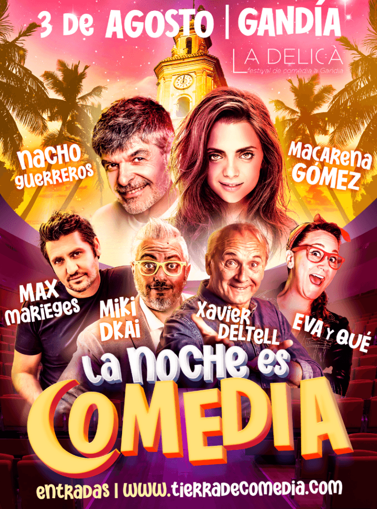 La noche es comedia, en Gandia con TierraDeComedia