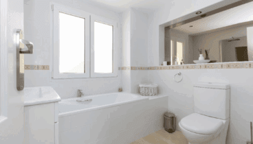 Un baño minimalista para relajarte