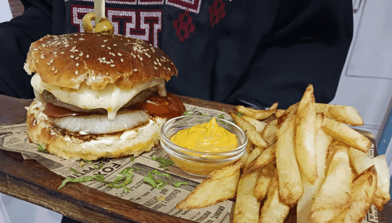 Variedad de comida en este restaurante